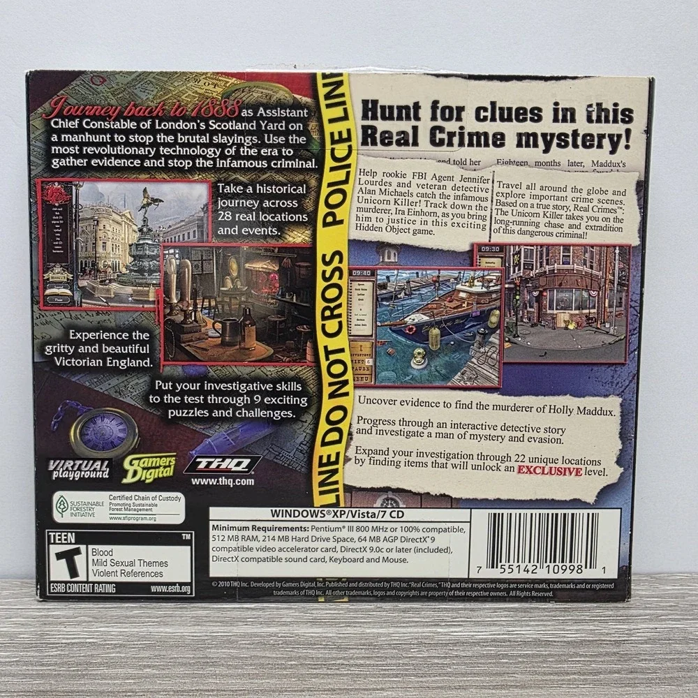 Real Crimes: Jack the Ripper - Unicorn Killer - Windows PC - Vintage PC Game